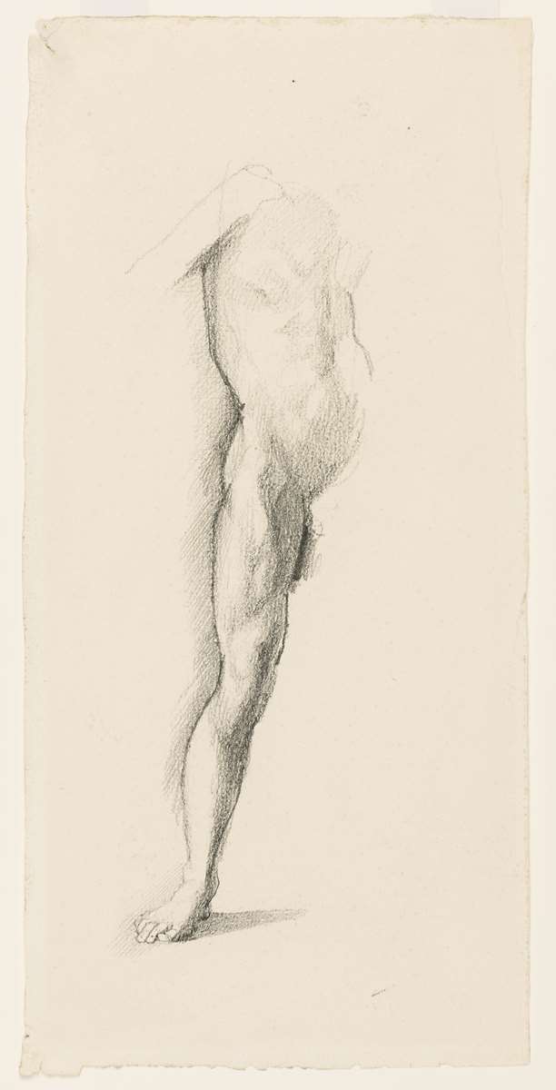 Study of the Torso and Right Leg of a Man